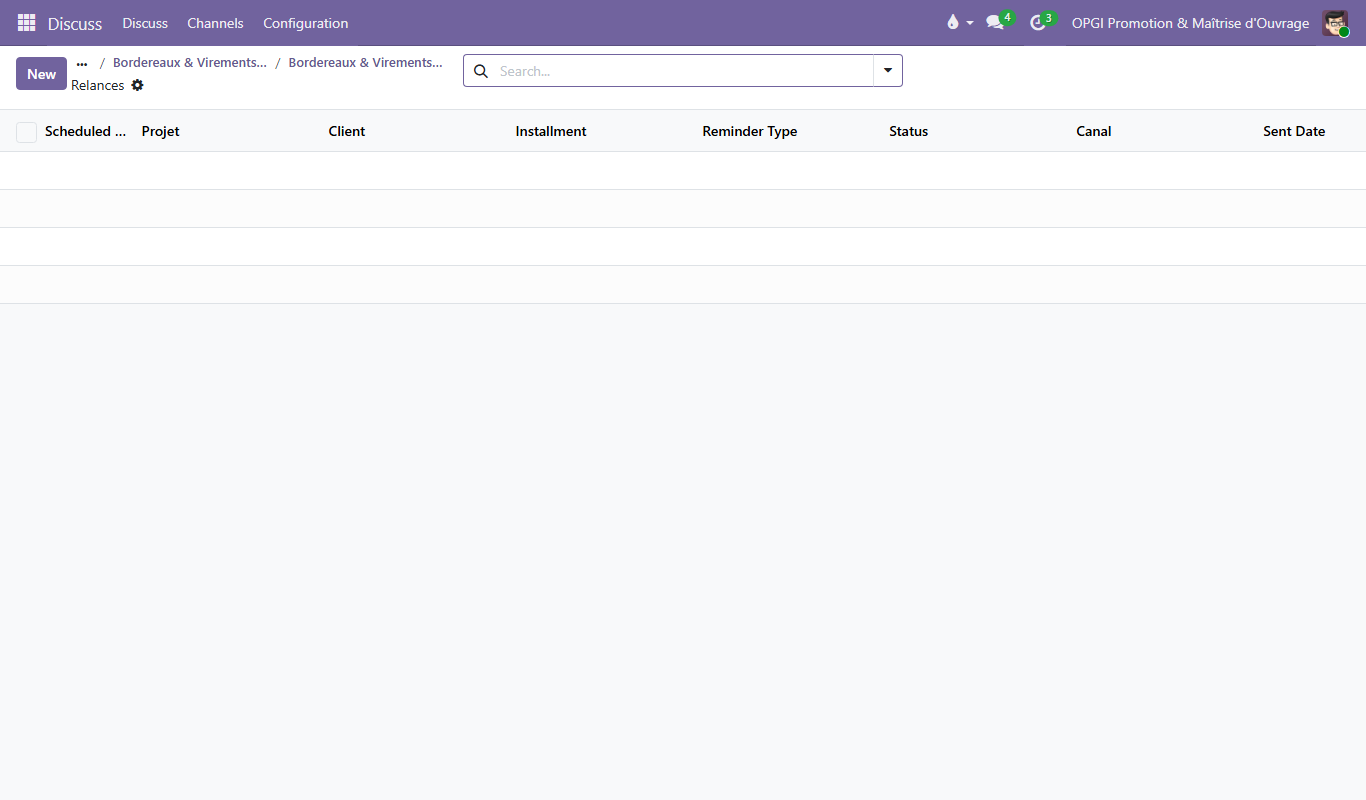 Registre des relances automatiques et instantané probatoire de notification