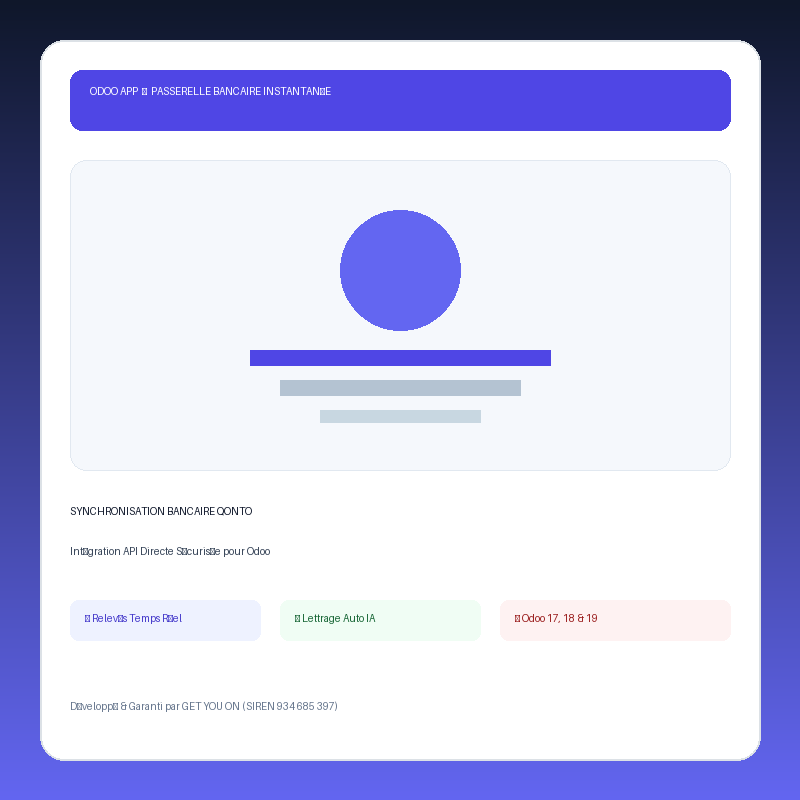 [MOD-QONTO] Module Odoo : Synchronisation Bancaire Qonto (API Directe)